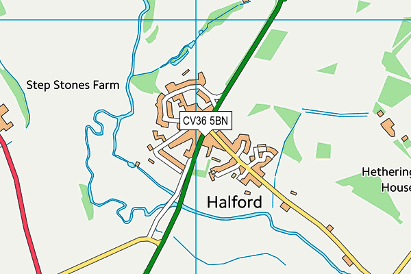 CV36 5BN map - OS VectorMap District (Ordnance Survey)