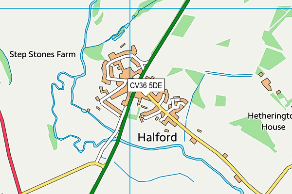 CV36 5DE map - OS VectorMap District (Ordnance Survey)