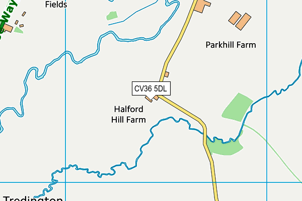 CV36 5DL map - OS VectorMap District (Ordnance Survey)