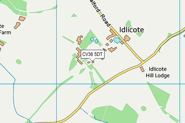 CV36 5DT map - OS VectorMap District (Ordnance Survey)