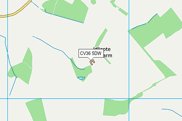 CV36 5DW map - OS VectorMap District (Ordnance Survey)