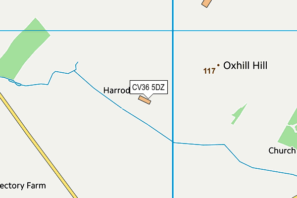 CV36 5DZ map - OS VectorMap District (Ordnance Survey)