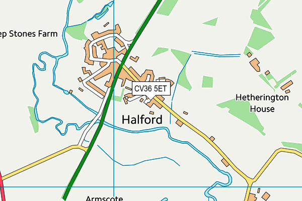 CV36 5ET map - OS VectorMap District (Ordnance Survey)