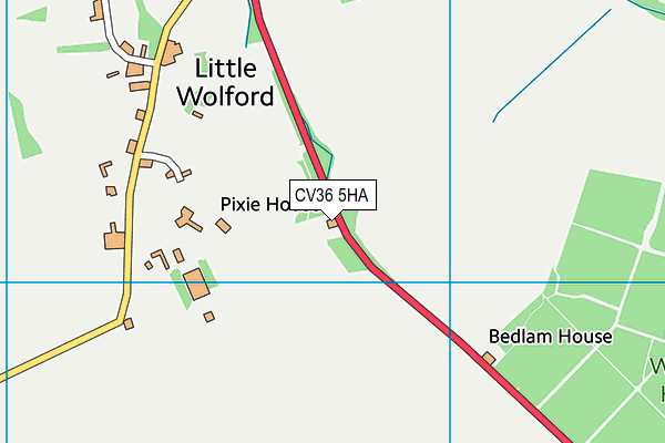 CV36 5HA map - OS VectorMap District (Ordnance Survey)