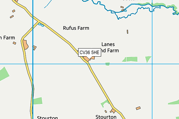 CV36 5HE map - OS VectorMap District (Ordnance Survey)