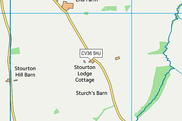 CV36 5HJ map - OS VectorMap District (Ordnance Survey)