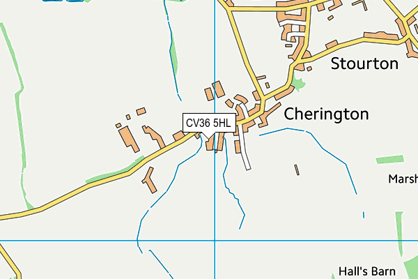 CV36 5HL map - OS VectorMap District (Ordnance Survey)