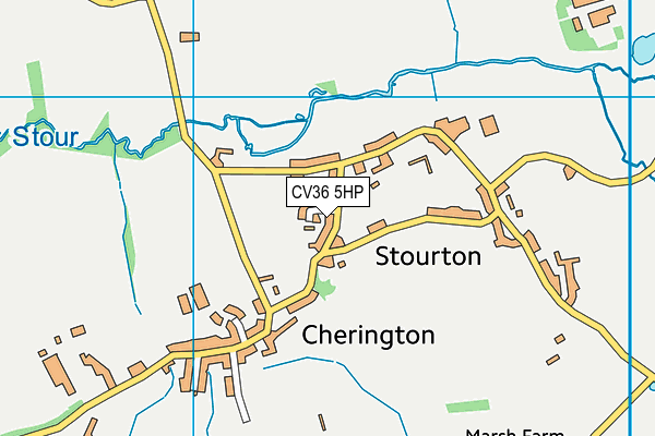 CV36 5HP map - OS VectorMap District (Ordnance Survey)