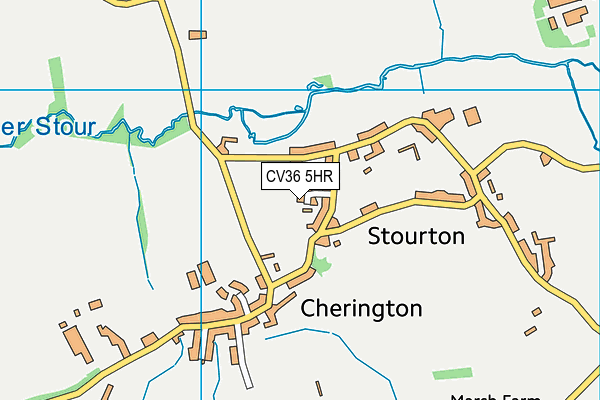 CV36 5HR map - OS VectorMap District (Ordnance Survey)