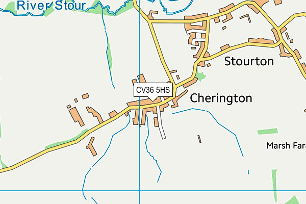 CV36 5HS map - OS VectorMap District (Ordnance Survey)