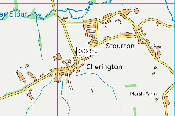 CV36 5HU map - OS VectorMap District (Ordnance Survey)