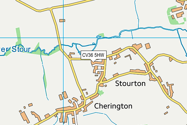 CV36 5HW map - OS VectorMap District (Ordnance Survey)