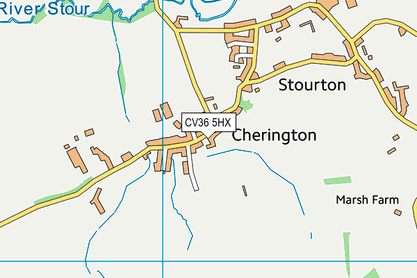 CV36 5HX map - OS VectorMap District (Ordnance Survey)