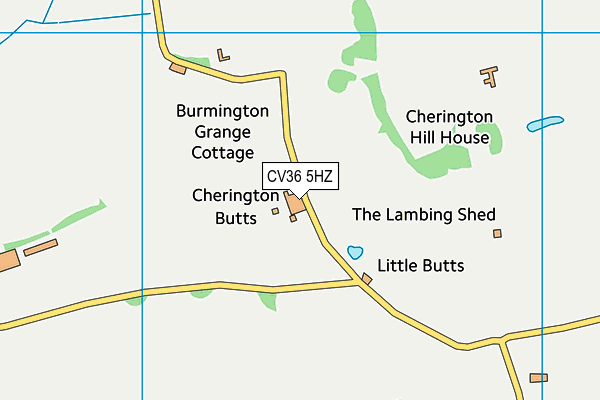 CV36 5HZ map - OS VectorMap District (Ordnance Survey)