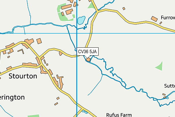 CV36 5JA map - OS VectorMap District (Ordnance Survey)