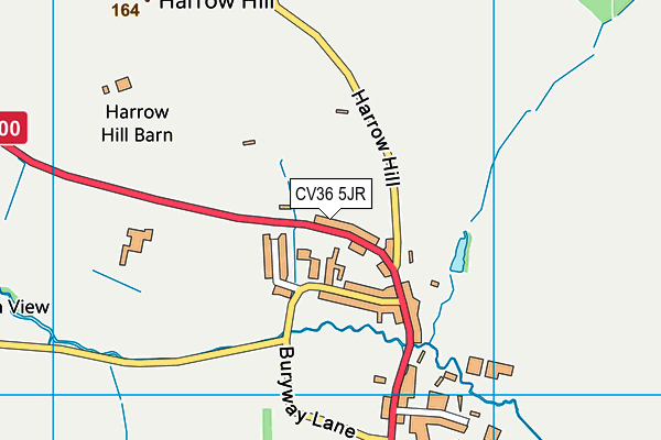 CV36 5JR map - OS VectorMap District (Ordnance Survey)