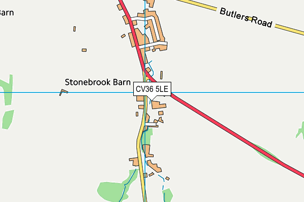 CV36 5LE map - OS VectorMap District (Ordnance Survey)