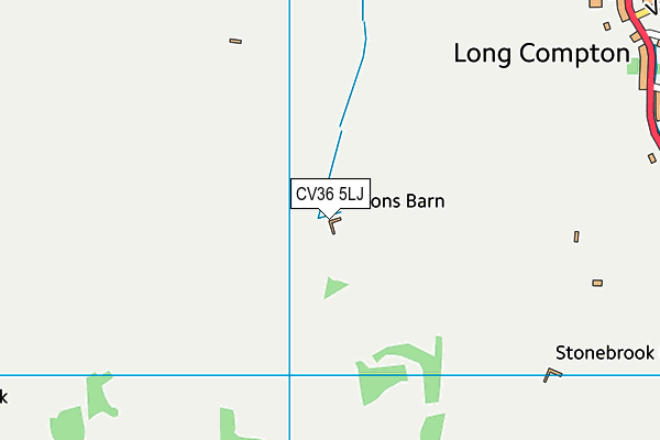 CV36 5LJ map - OS VectorMap District (Ordnance Survey)