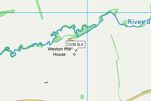 CV36 5LX map - OS VectorMap District (Ordnance Survey)