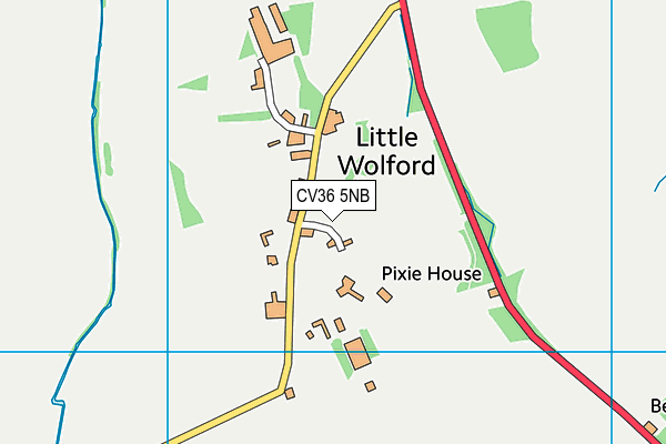 CV36 5NB map - OS VectorMap District (Ordnance Survey)