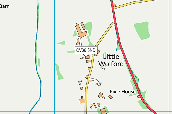 CV36 5ND map - OS VectorMap District (Ordnance Survey)