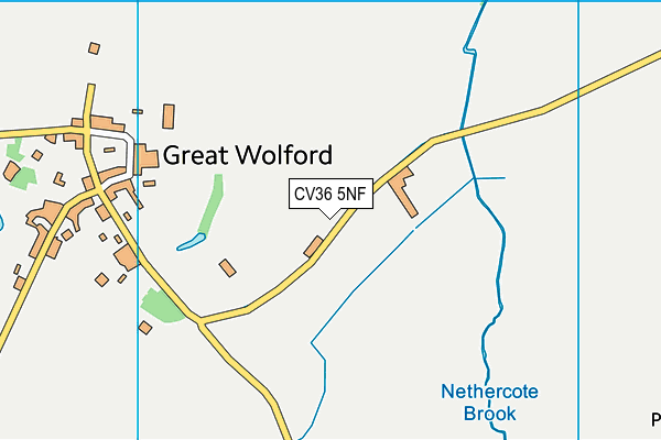 CV36 5NF map - OS VectorMap District (Ordnance Survey)