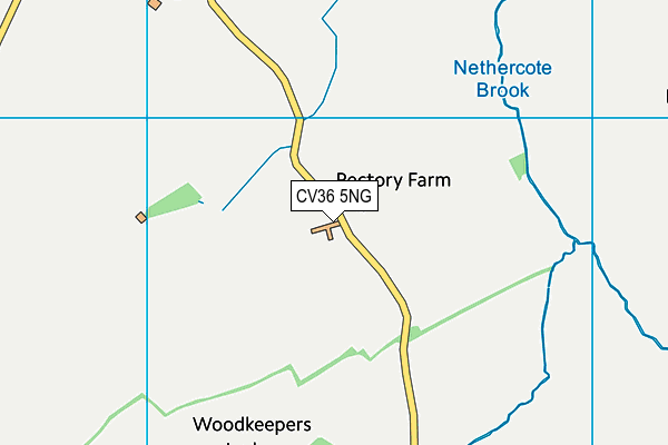 CV36 5NG map - OS VectorMap District (Ordnance Survey)