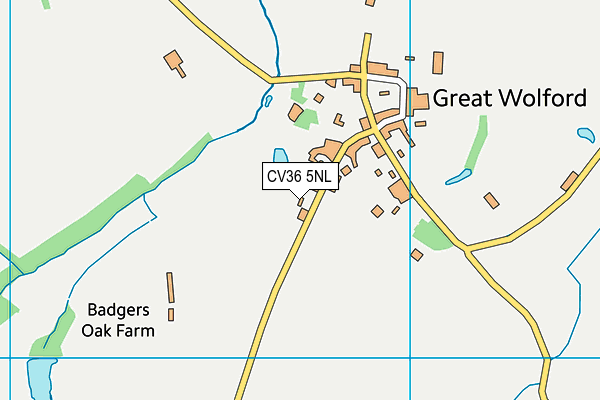 CV36 5NL map - OS VectorMap District (Ordnance Survey)