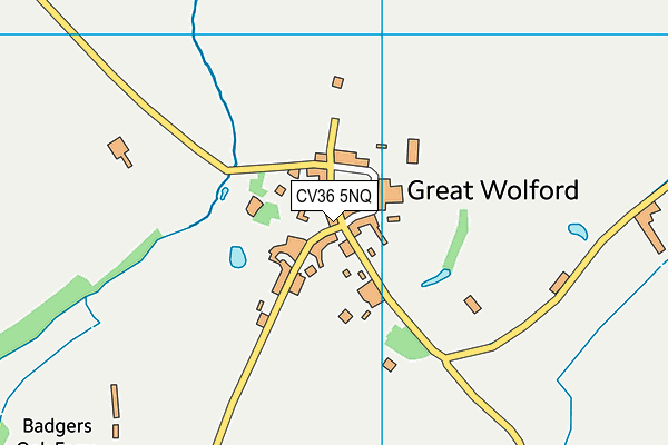 CV36 5NQ map - OS VectorMap District (Ordnance Survey)
