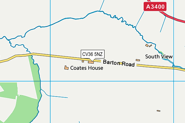 CV36 5NZ map - OS VectorMap District (Ordnance Survey)