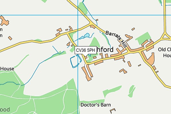 CV36 5PH map - OS VectorMap District (Ordnance Survey)