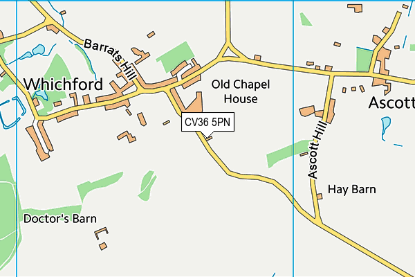 CV36 5PN map - OS VectorMap District (Ordnance Survey)