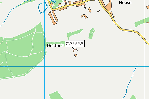 CV36 5PW map - OS VectorMap District (Ordnance Survey)