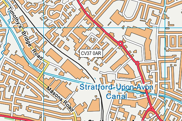 CV37 0AR map - OS VectorMap District (Ordnance Survey)