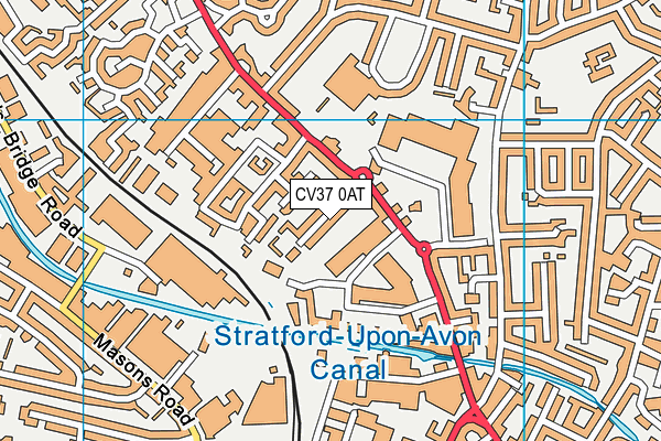 CV37 0AT map - OS VectorMap District (Ordnance Survey)