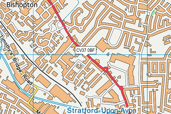 CV37 0BF map - OS VectorMap District (Ordnance Survey)