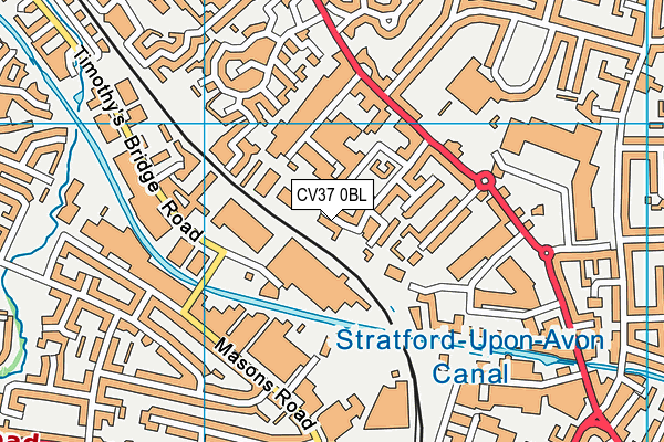 CV37 0BL map - OS VectorMap District (Ordnance Survey)