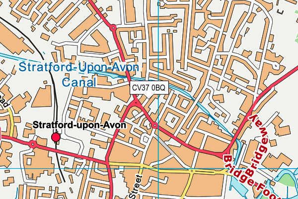 CV37 0BQ map - OS VectorMap District (Ordnance Survey)