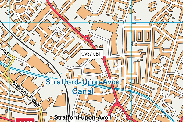 CV37 0BT map - OS VectorMap District (Ordnance Survey)