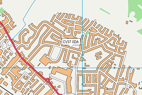 CV37 0DA map - OS VectorMap District (Ordnance Survey)