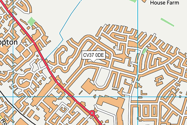 CV37 0DE map - OS VectorMap District (Ordnance Survey)