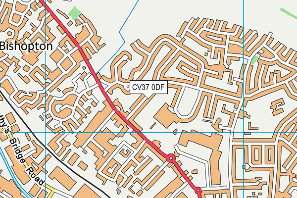 CV37 0DF map - OS VectorMap District (Ordnance Survey)
