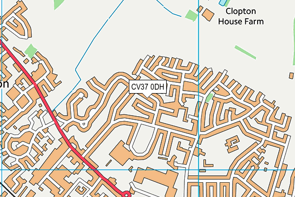 CV37 0DH map - OS VectorMap District (Ordnance Survey)