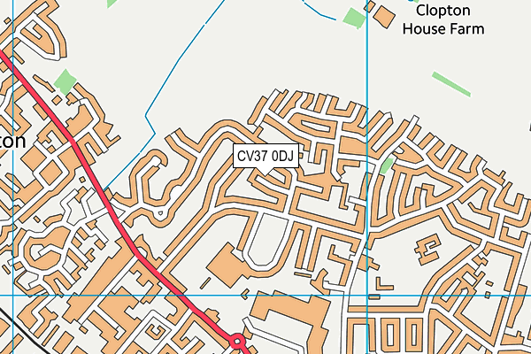CV37 0DJ map - OS VectorMap District (Ordnance Survey)