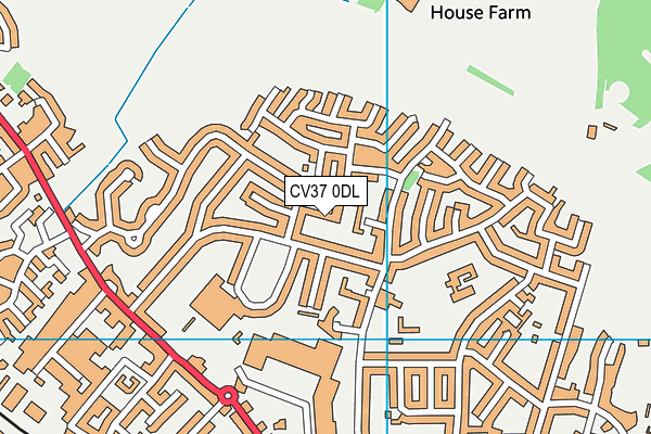 CV37 0DL map - OS VectorMap District (Ordnance Survey)