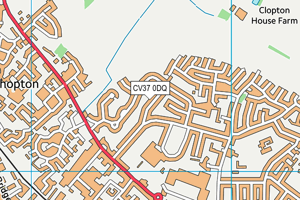 CV37 0DQ map - OS VectorMap District (Ordnance Survey)