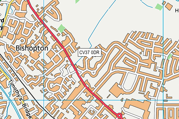CV37 0DR map - OS VectorMap District (Ordnance Survey)