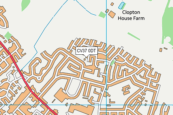 CV37 0DT map - OS VectorMap District (Ordnance Survey)
