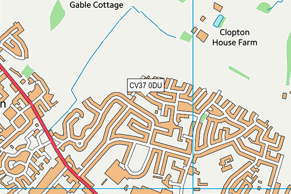 CV37 0DU map - OS VectorMap District (Ordnance Survey)