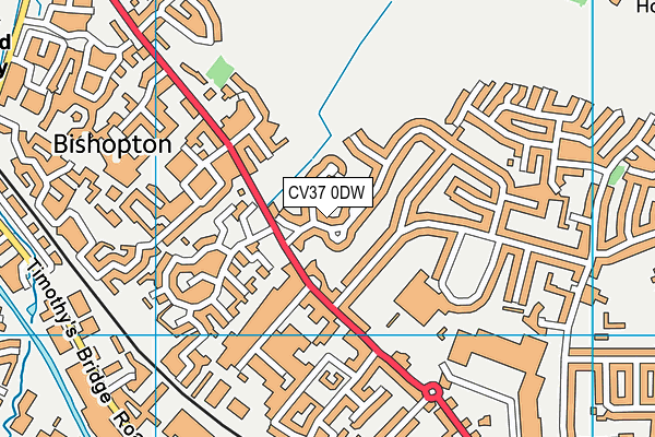 CV37 0DW map - OS VectorMap District (Ordnance Survey)